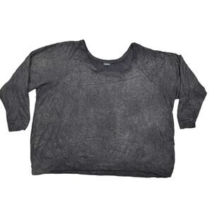 Torrid Plus Size 4 Black Pullover Sweater, Cotton Blend Sparkle Long Sleeve